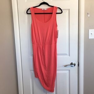 Coral asymmetrical dress